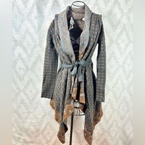 Anthropologie Field Flower waterfall wrap cardigan size S